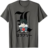 Amazon.com: Death Note L Symbol Anime T-Shirt : Clothing, Shoes